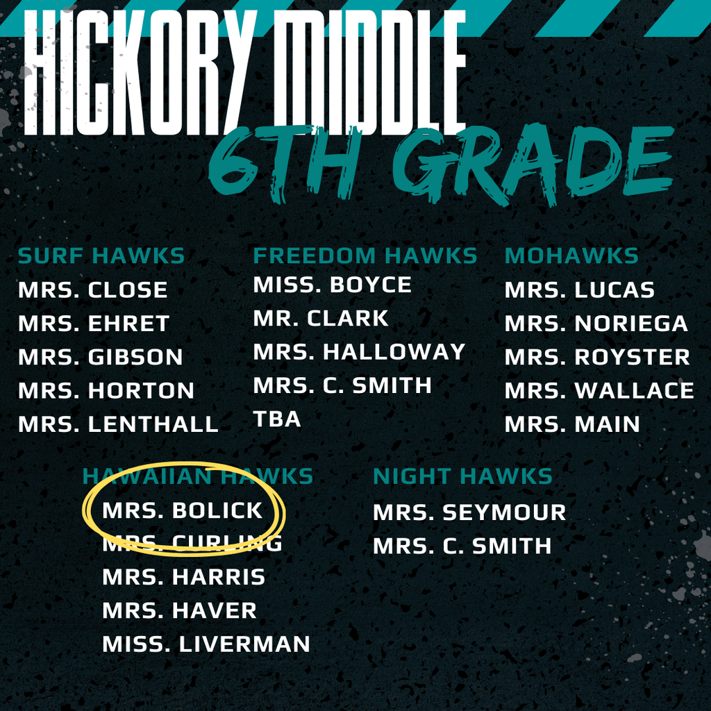 Hickory Middle 6th grade teams