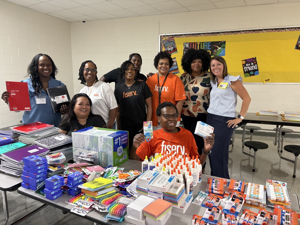 Fiserv donating school supplies for our students