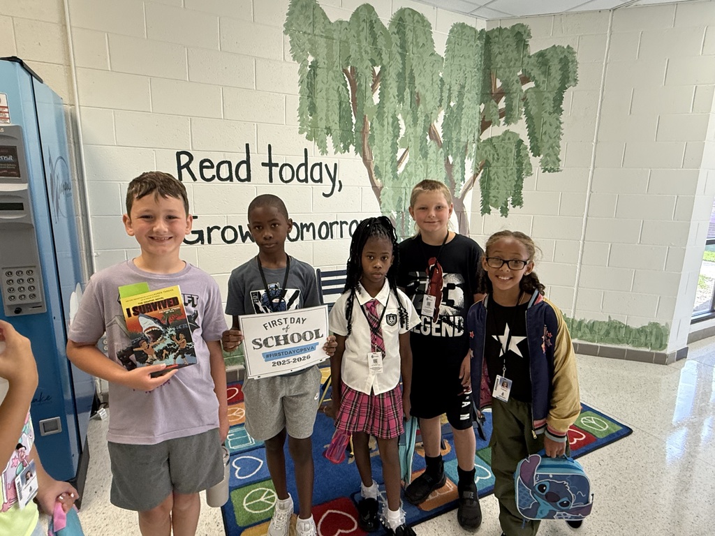students and staff on the first day of school
