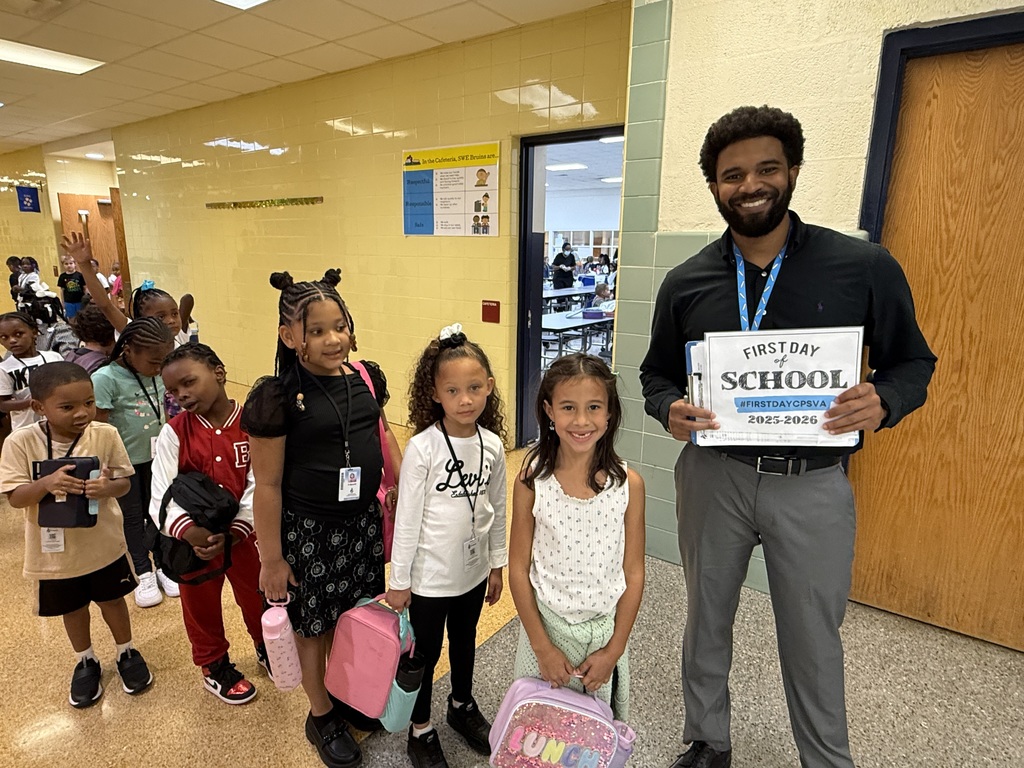 students and staff on the first day of school