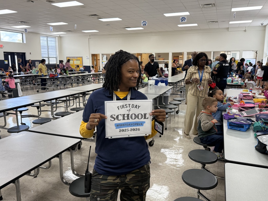 students and staff on the first day of school