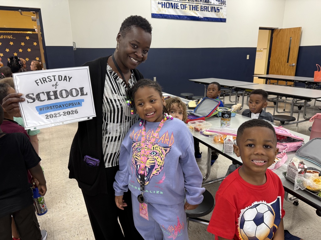 students and staff on the first day of school
