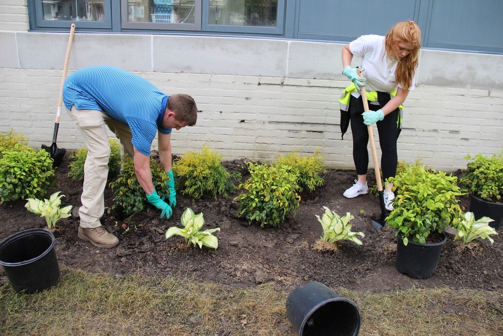 Person doing landscaping