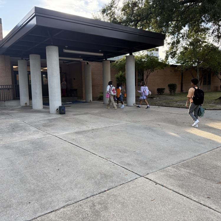 morning car riders walking into building
