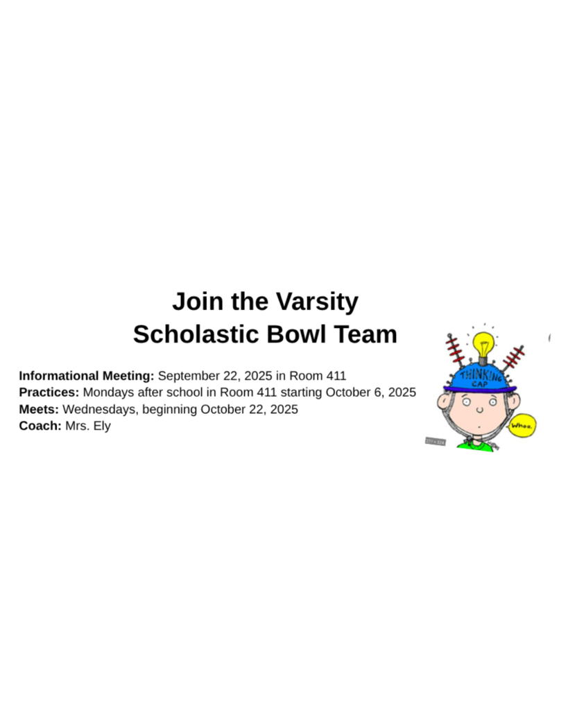 Scholastic Bowl Team Flyer
