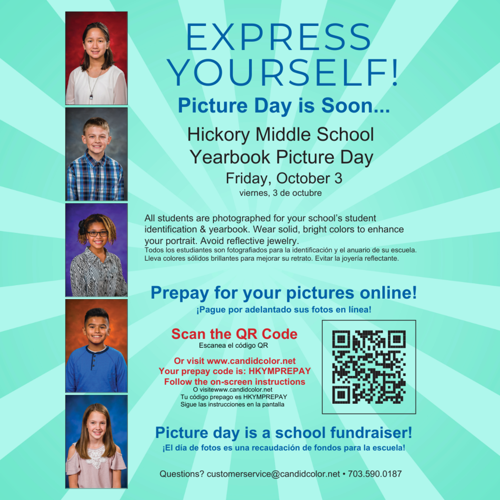 Express YOURSELF! Picture Day is Soon Friday October 3