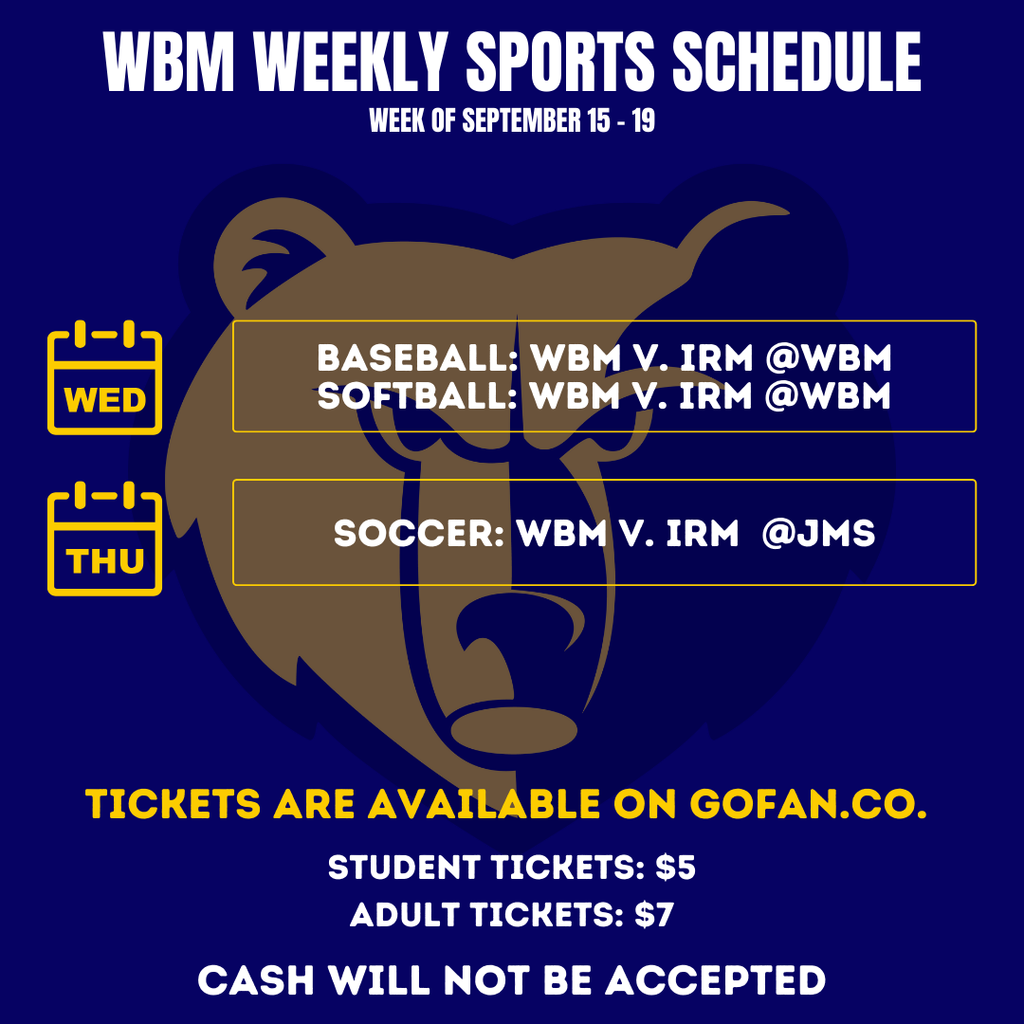 Week 1 Sports Schedule