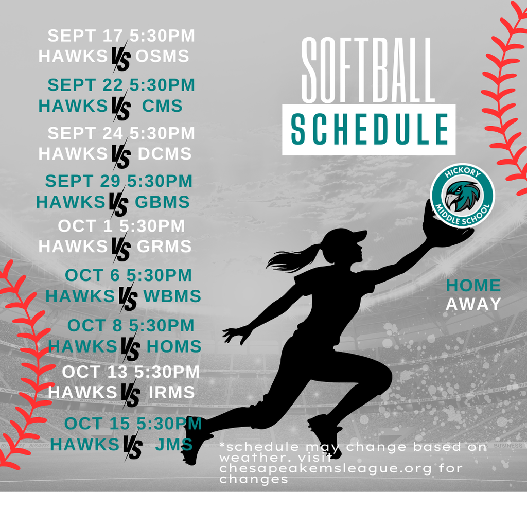 softball schedule