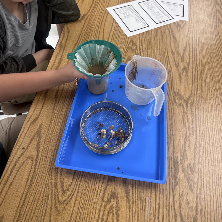 materials with mixture separated 