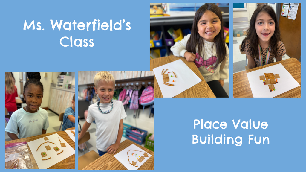 Ms. Waterfield's 2nd graders had a delicious time learning about place value today! 🥨🍫 Our students used snacks to build models of ones, tens, and hundreds. It's amazing what a little creativity (and some tasty treats!) can do for a math lesson! #HandsOnLearning #MathIsFun #DCCEHornets #SecondGrade