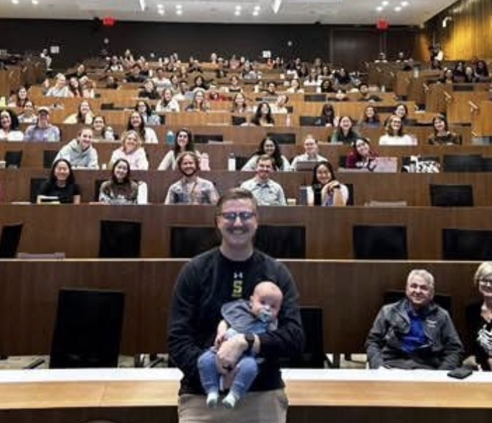Mr Allen and his son at VCU