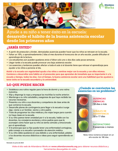Same attendance flyer in Spanish