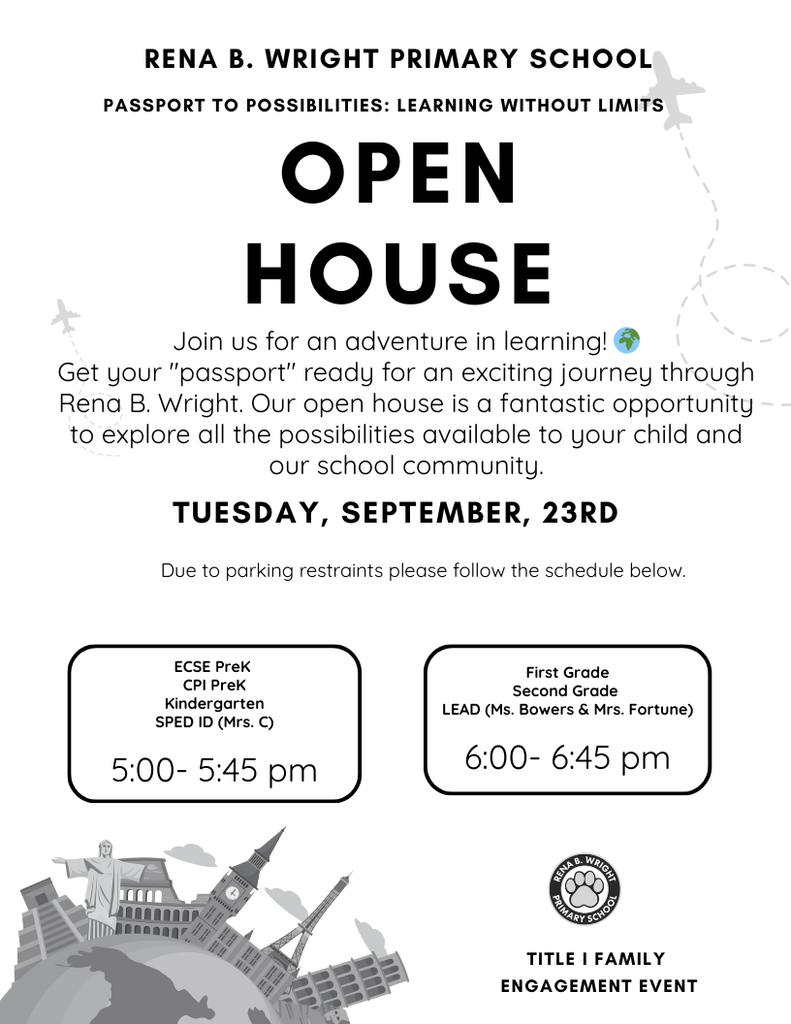 Open House Tuesday, September 23rd 5-7 pm
