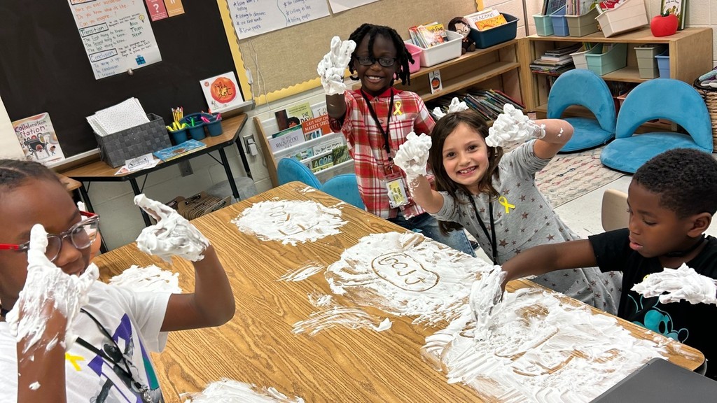 Phonics with shaving cream