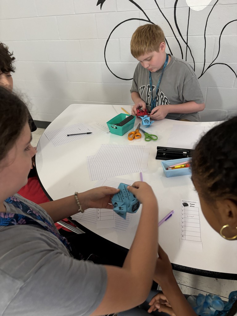 students working in a group