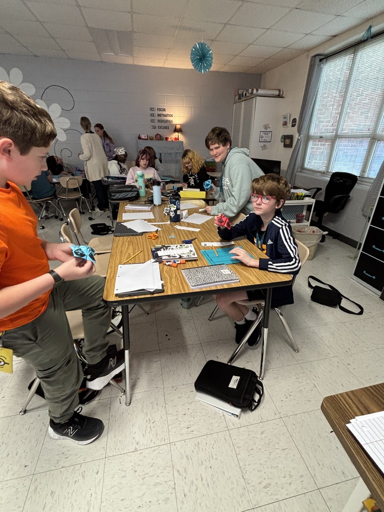 students working in a group