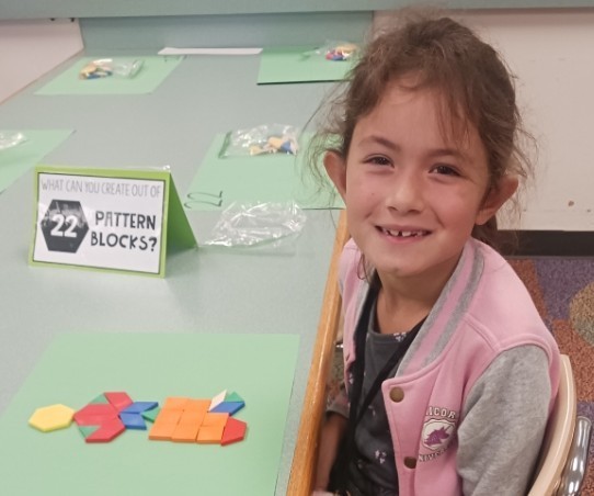 What can you create with 22? during library resource time in the STEM lab with Mrs. West's class. 