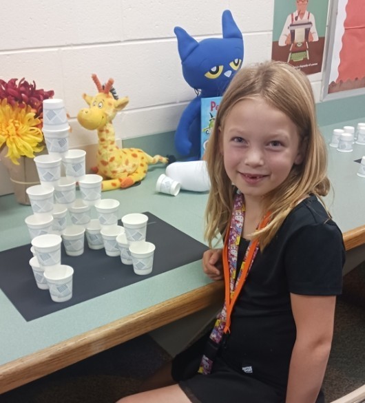 What can you create with 22? during library resource time in the STEM lab with Mrs. West's class. 