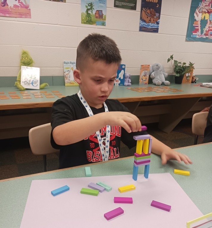 What can you create with 22? during library resource time in the STEM lab with Mrs. West's class. 