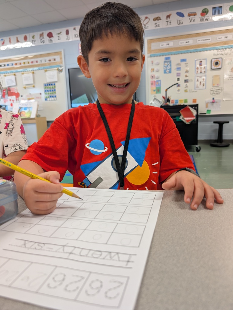 Wear red day with Mrs. Wolff's class.  Students are learning about and how to write the number 26. 