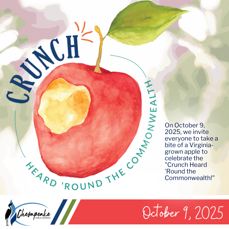 crunch heard around the commonwealth graphic with a watercolor apple