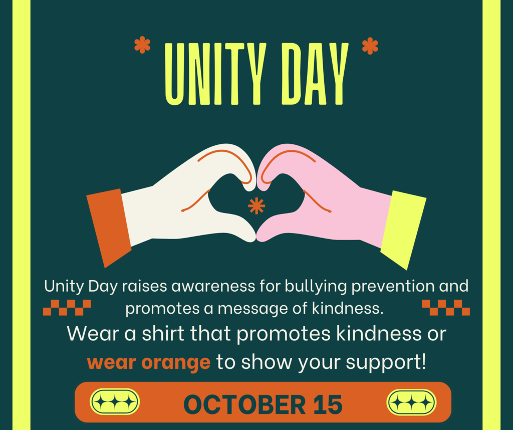 Unity Day wear orange to promote kindness and to show support