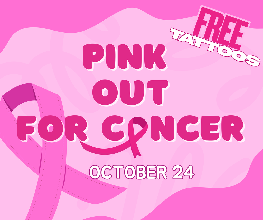 pink out for cancer October 24 free tattoos