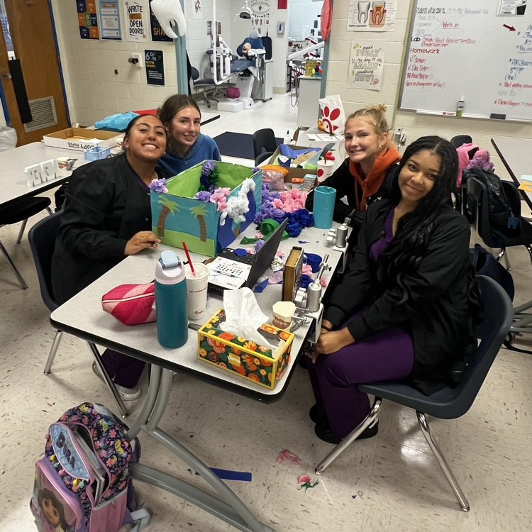 dental students working on a project