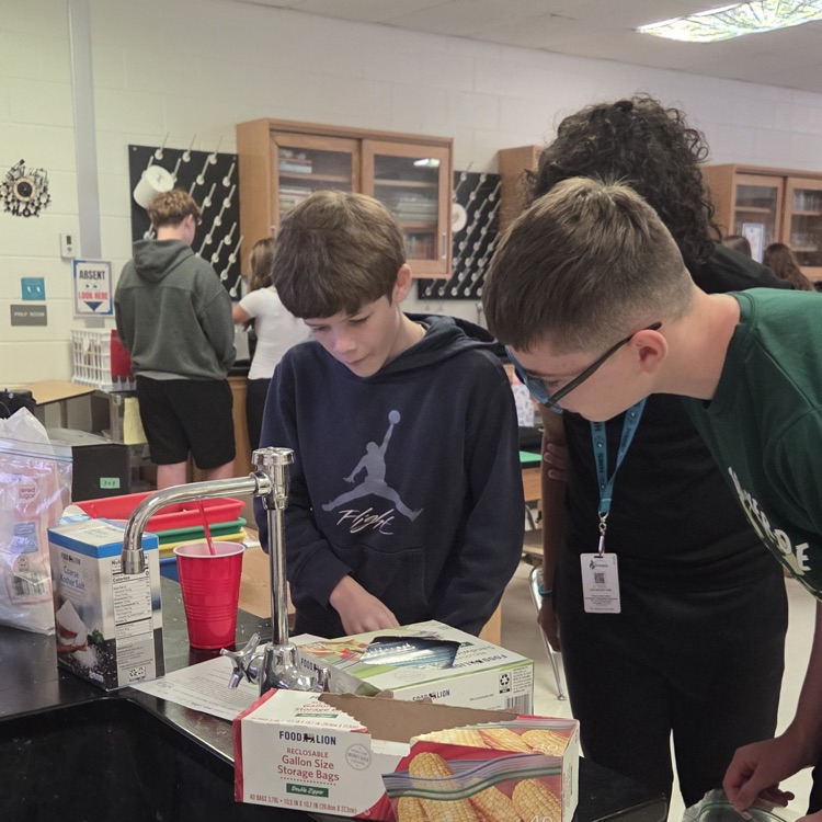 kids in a lab making ice cream