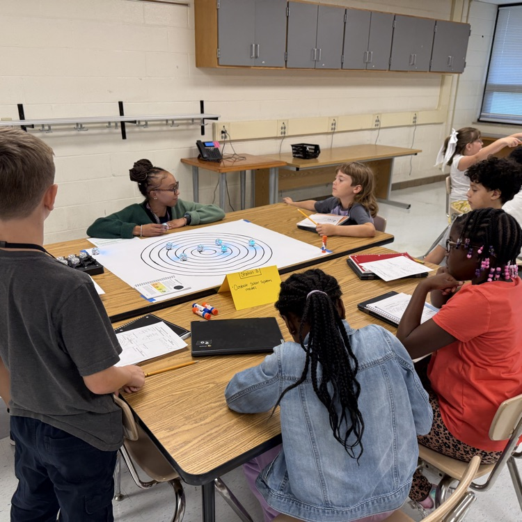 ozobot model and students around it