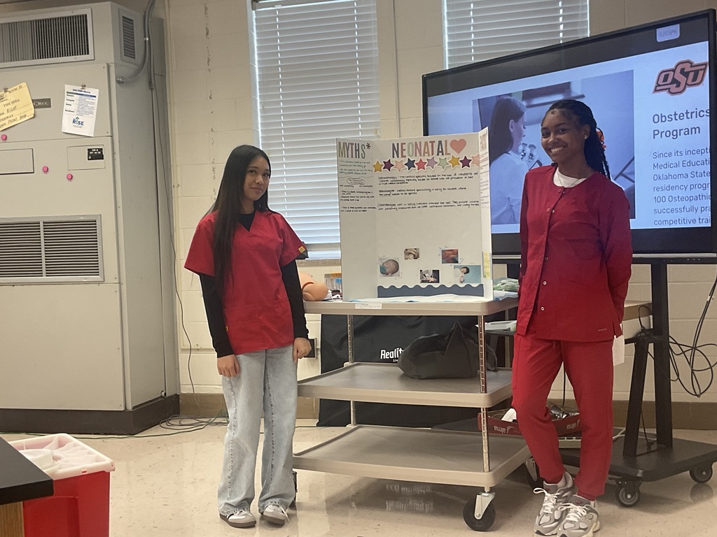Students presenting their projects
