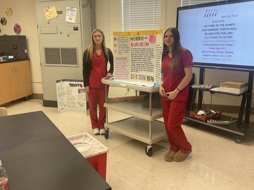 Students presenting their projects