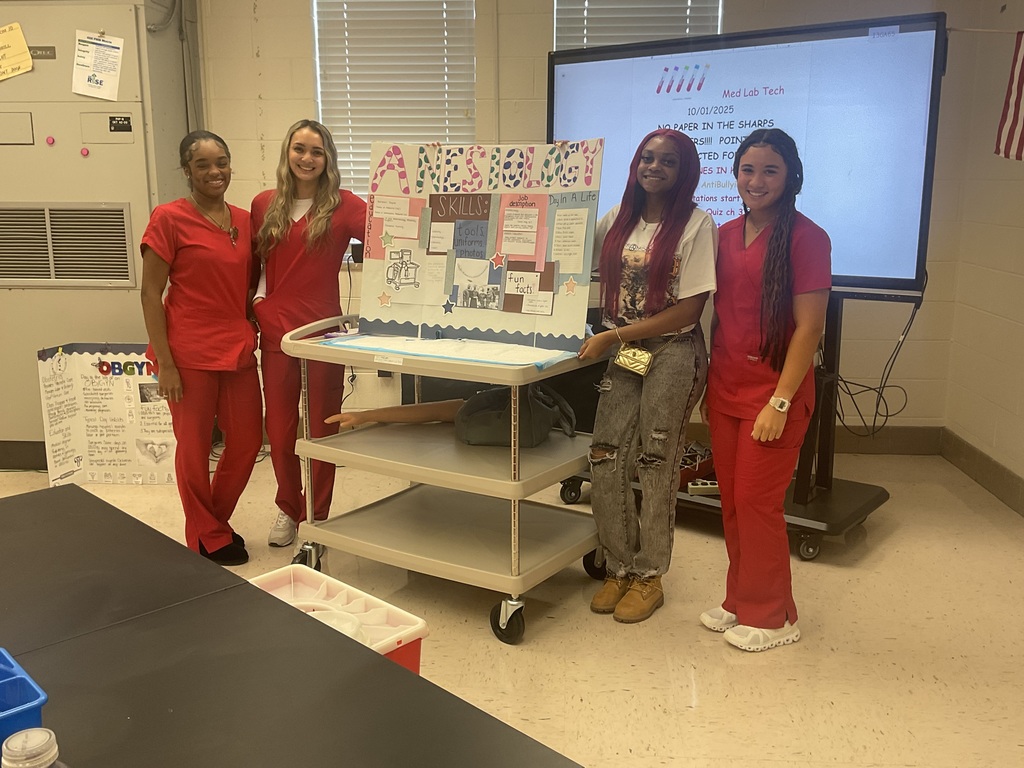 Students presenting their projects