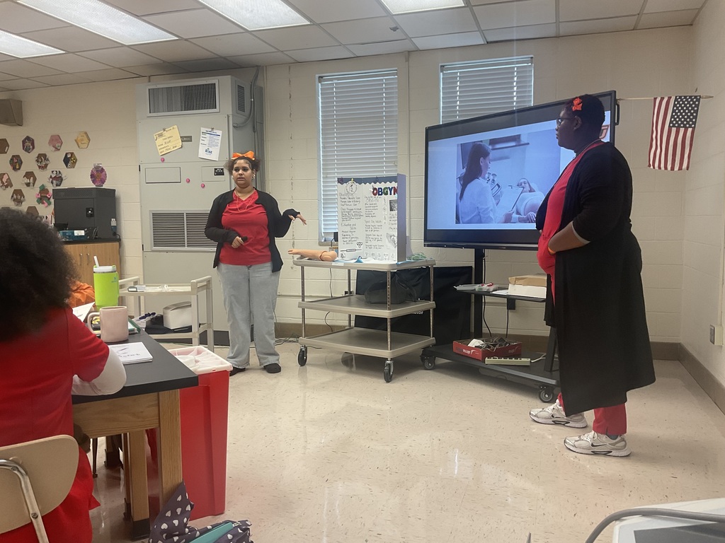 Students presenting their projects