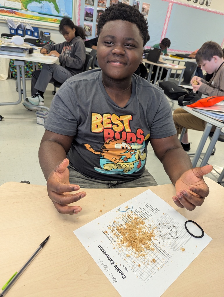 Cookie Excavation in Mrs. Young's 7th Grade History Class