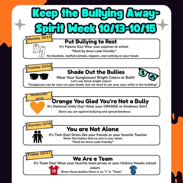 keep the bullying away spirit week