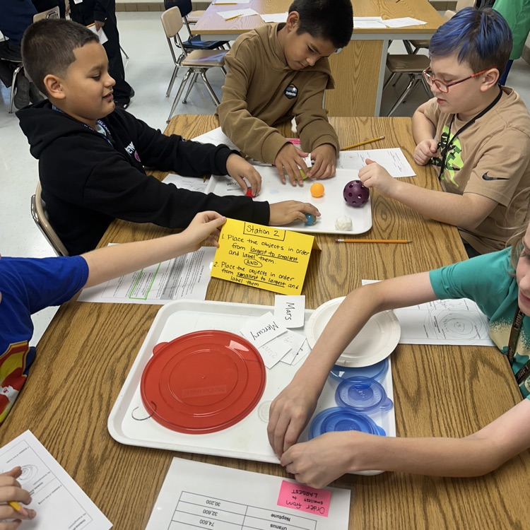students ordering planets