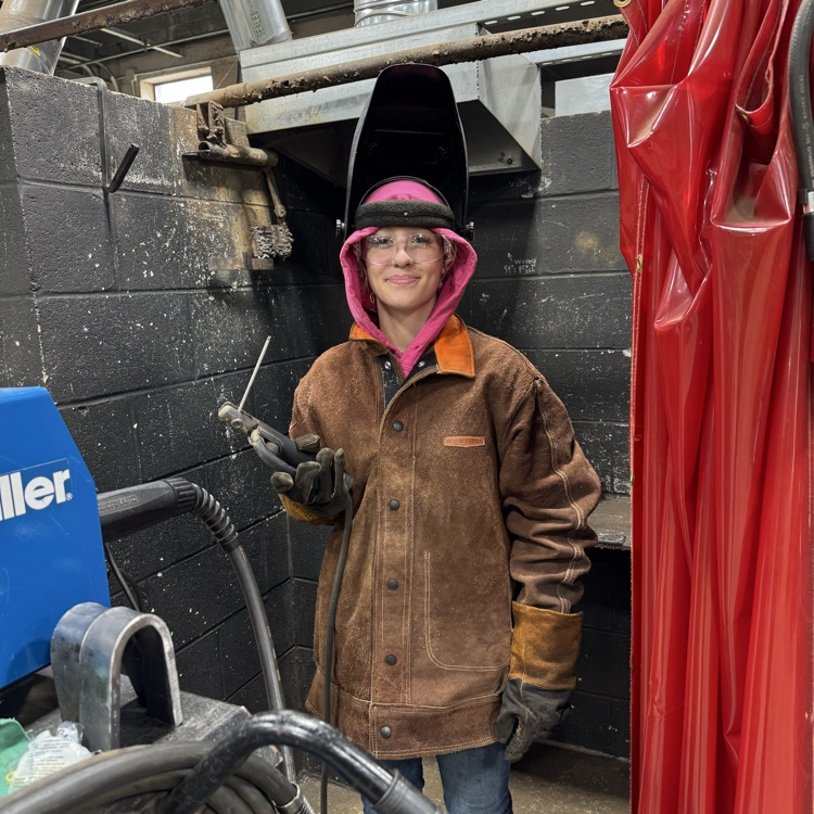 Student welding