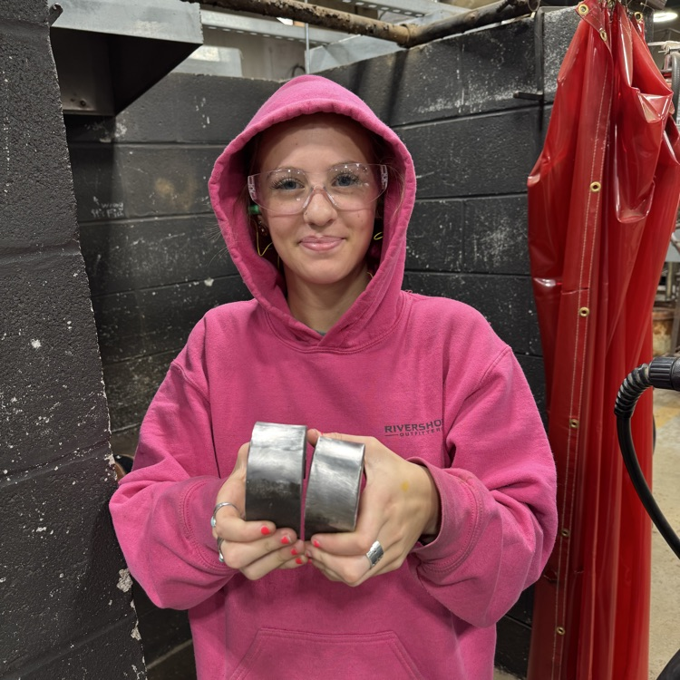 Student welding