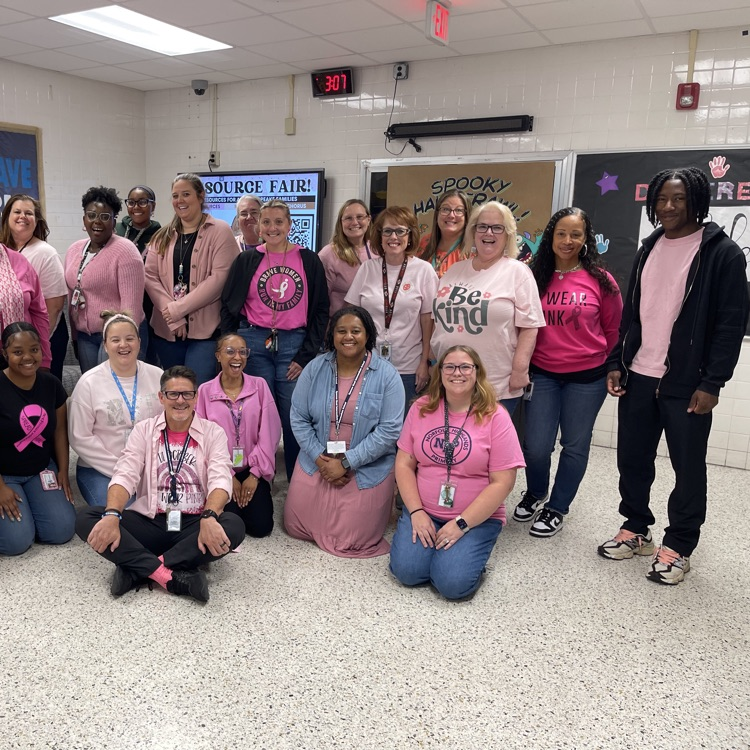 pink out with staff