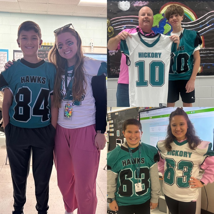 football players giving jersey to educator