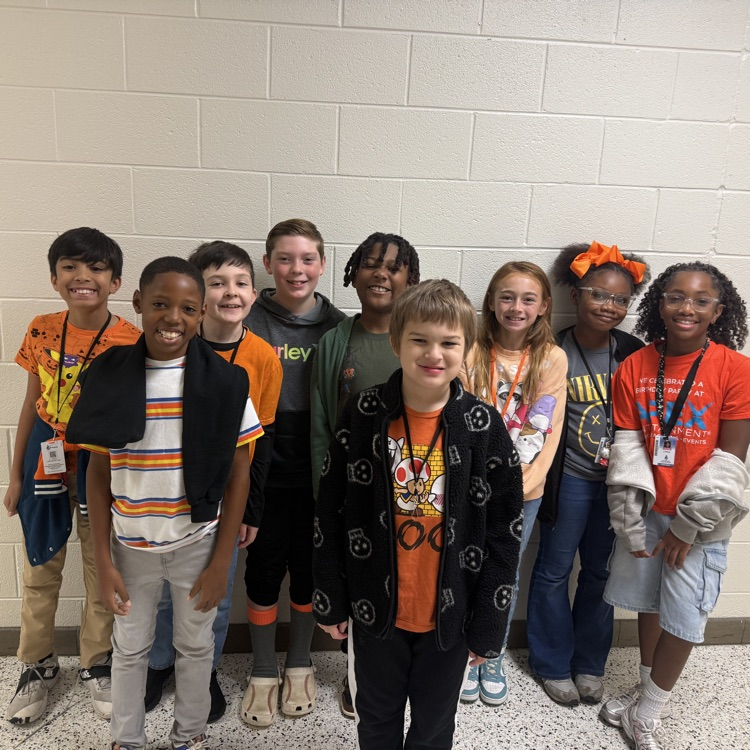 students wearing orange