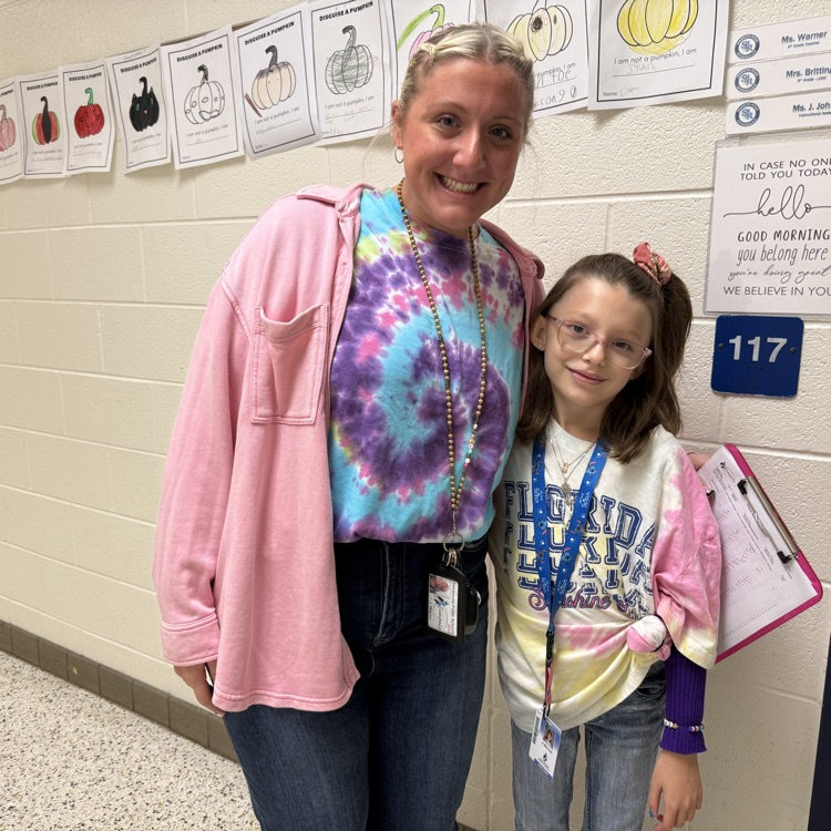 teacher and student with tie dye
