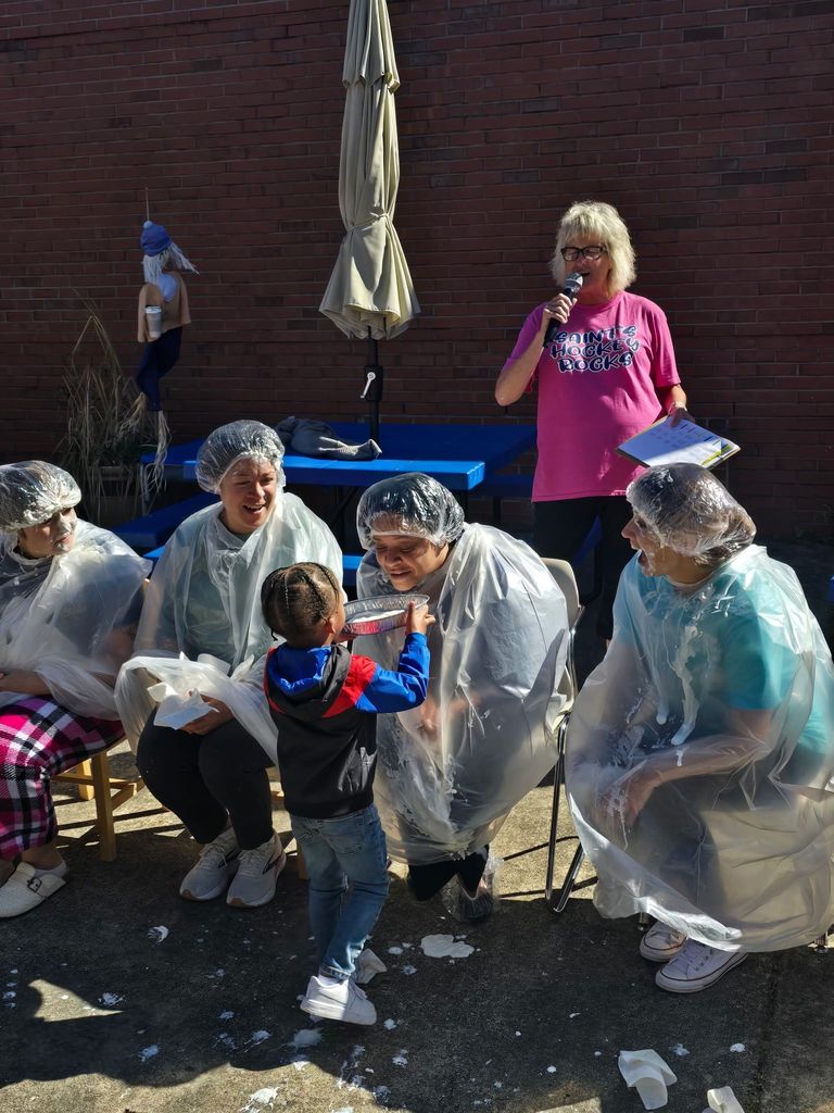 staff getting pied