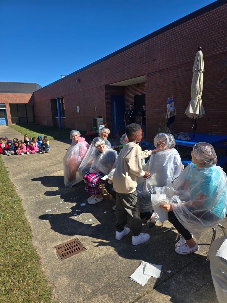 staff getting pied