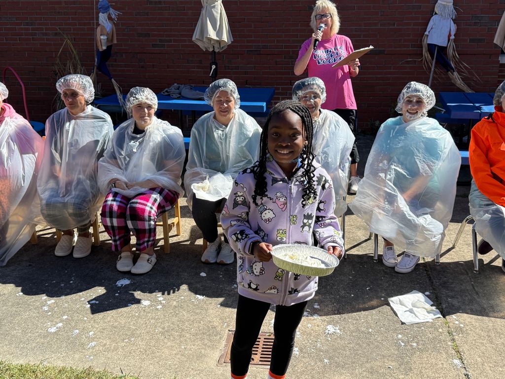 staff getting pied