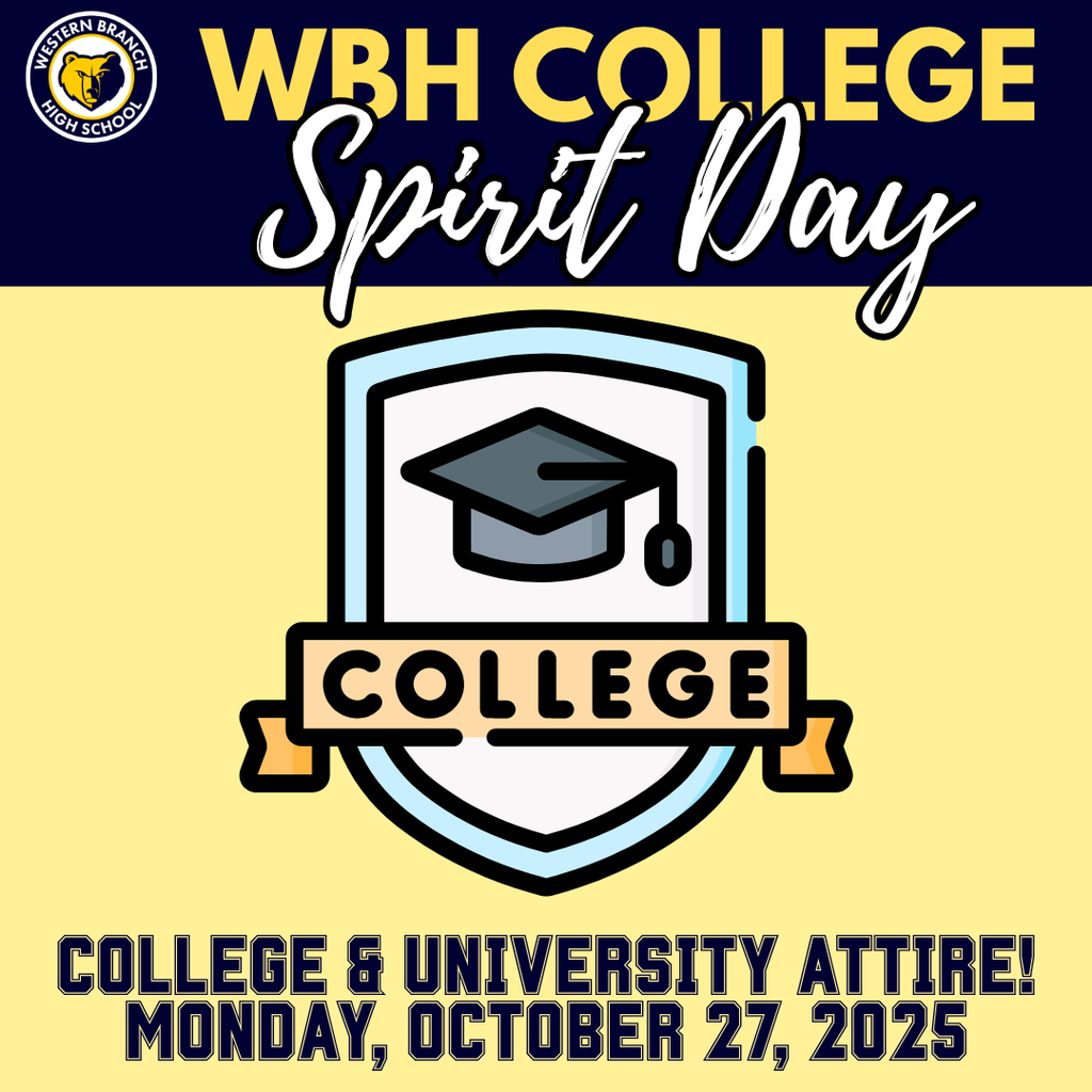 College Spirit Day Monday, October 27.