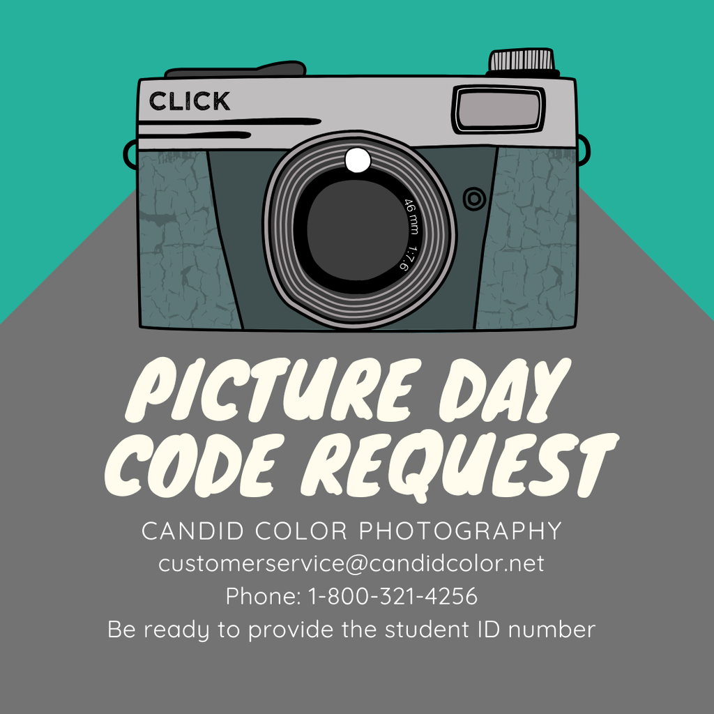 Picture Day Code Request Candid Color Photography email and phone number, be ready to provide the student ID number