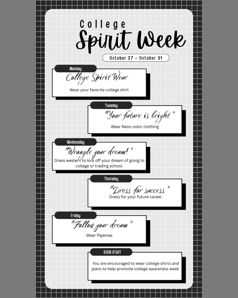 College Spirit Week Flyer