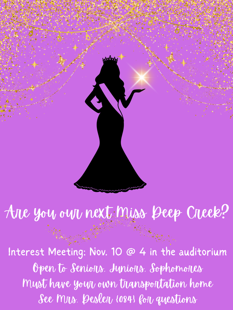 Miss DC Interest Meeting Flyer